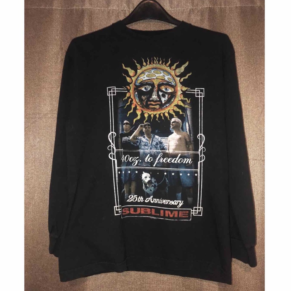 Sublime 40oz to Freedom 25th Anniversary Long Sleeve Band Shirt Size Med